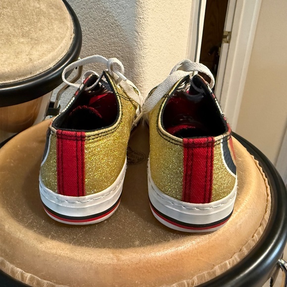 Women's 49ers Canvas Glitter Sneakers - Picture 4 of 8